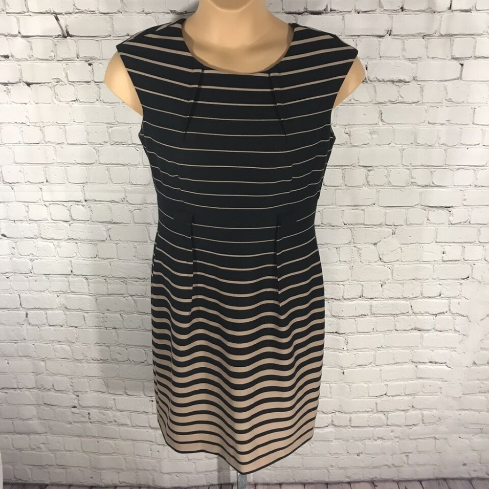 Connected Apparel Striped Dress Size 12P Petite - Picture 1 of 8